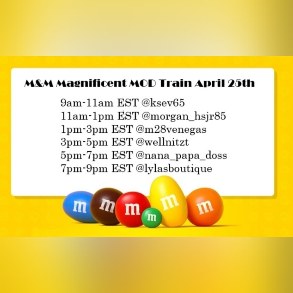 M&M's Magnificent MOD Train APRIL 25TH 🎉 KATE SPADE & STANLEY TUMBLER PRIZE🎉🎉 - Picture 2 of 2